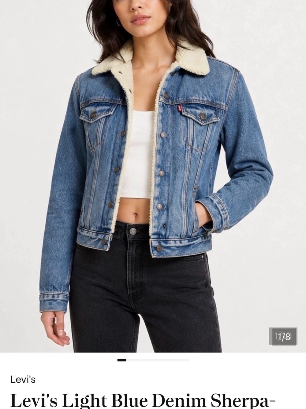 Levi’s Sherpa Denim Trucker Jacket Sz Large